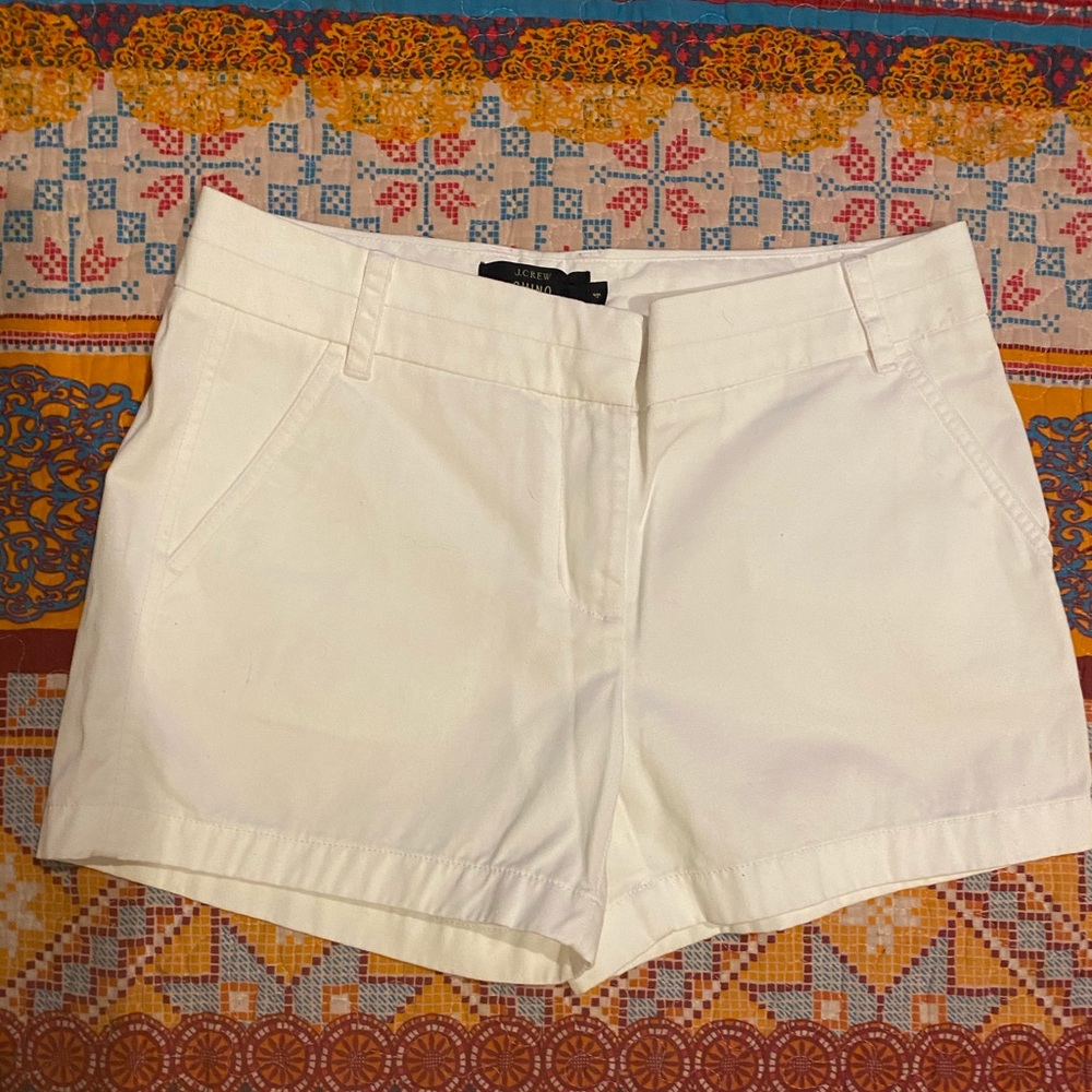 JCrew white summer shorts